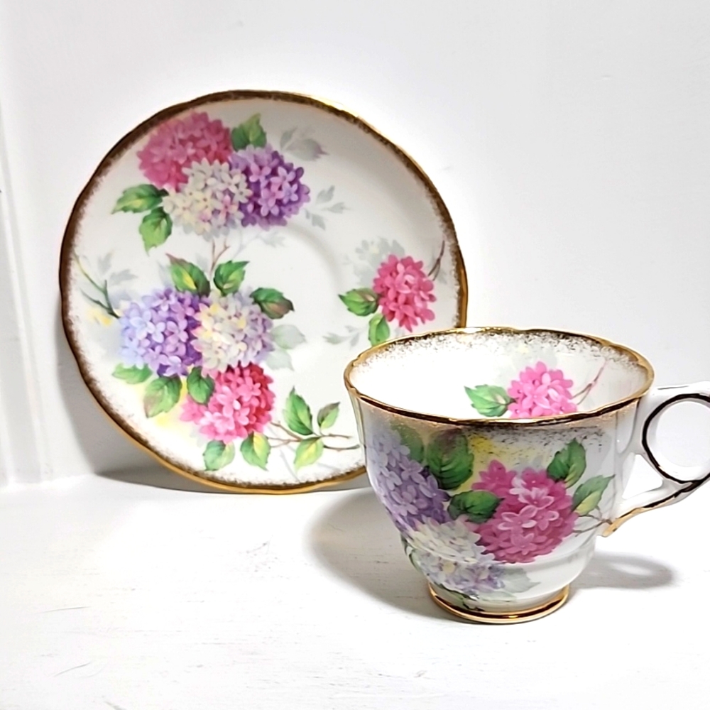 Royal Stafford teacup saucer Carousel English Teacup Set Vintage 